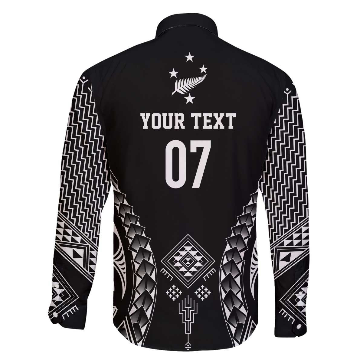 2025 Rugby Championship New Zealand Custom Family Matching Off The Shoulder Long Sleeve Dress and Hawaiian Shirt Poutama Motifs - Polynesian Pride