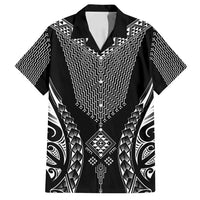 2025 Rugby Championship New Zealand Custom Family Matching Off Shoulder Short Dress and Hawaiian Shirt Poutama Motifs - Polynesian Pride