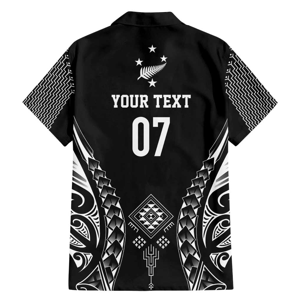 2025 Rugby Championship New Zealand Custom Family Matching Puletasi and Hawaiian Shirt Poutama Motifs - Polynesian Pride