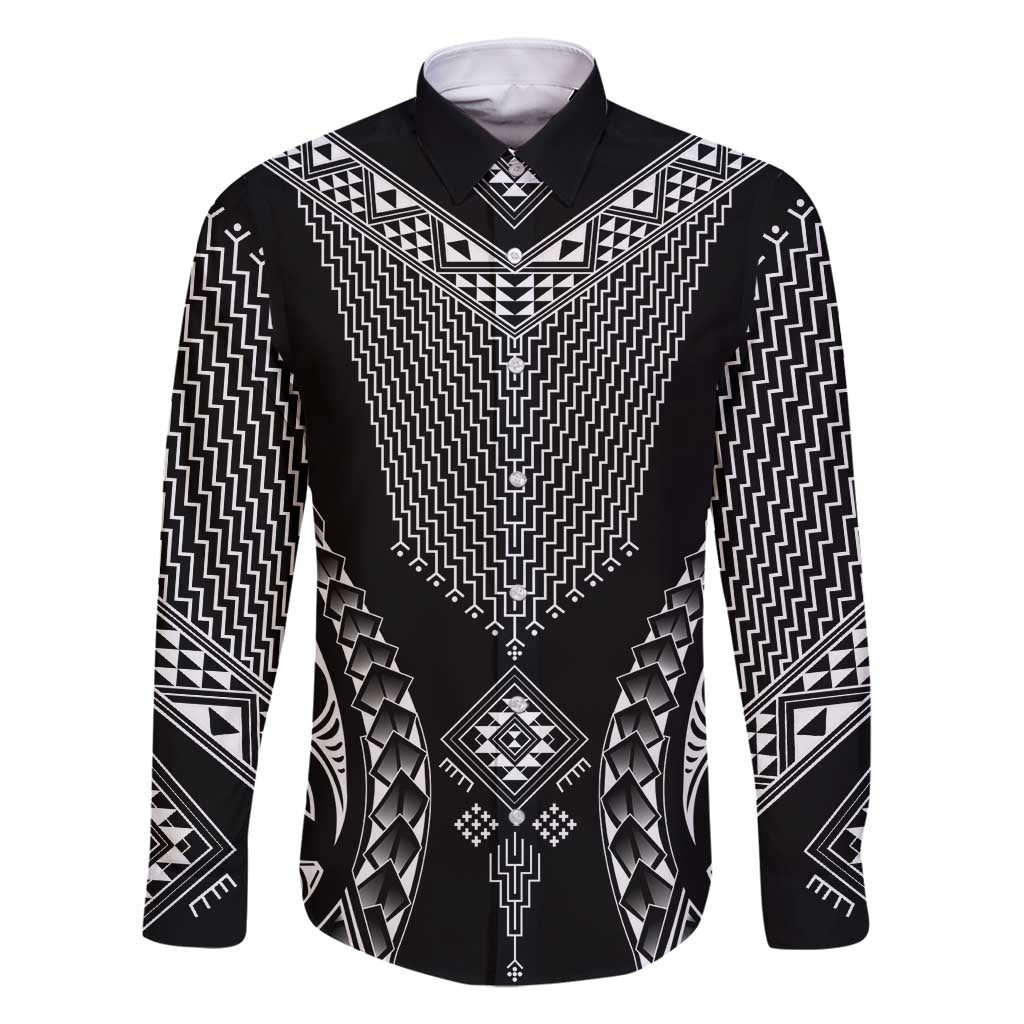 2025 Rugby Championship New Zealand Custom Family Matching Summer Maxi Dress and Hawaiian Shirt Poutama Motifs - Polynesian Pride