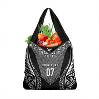 2025 Rugby Championship New Zealand Custom Grocery Bag Poutama Motifs - Polynesian Pride