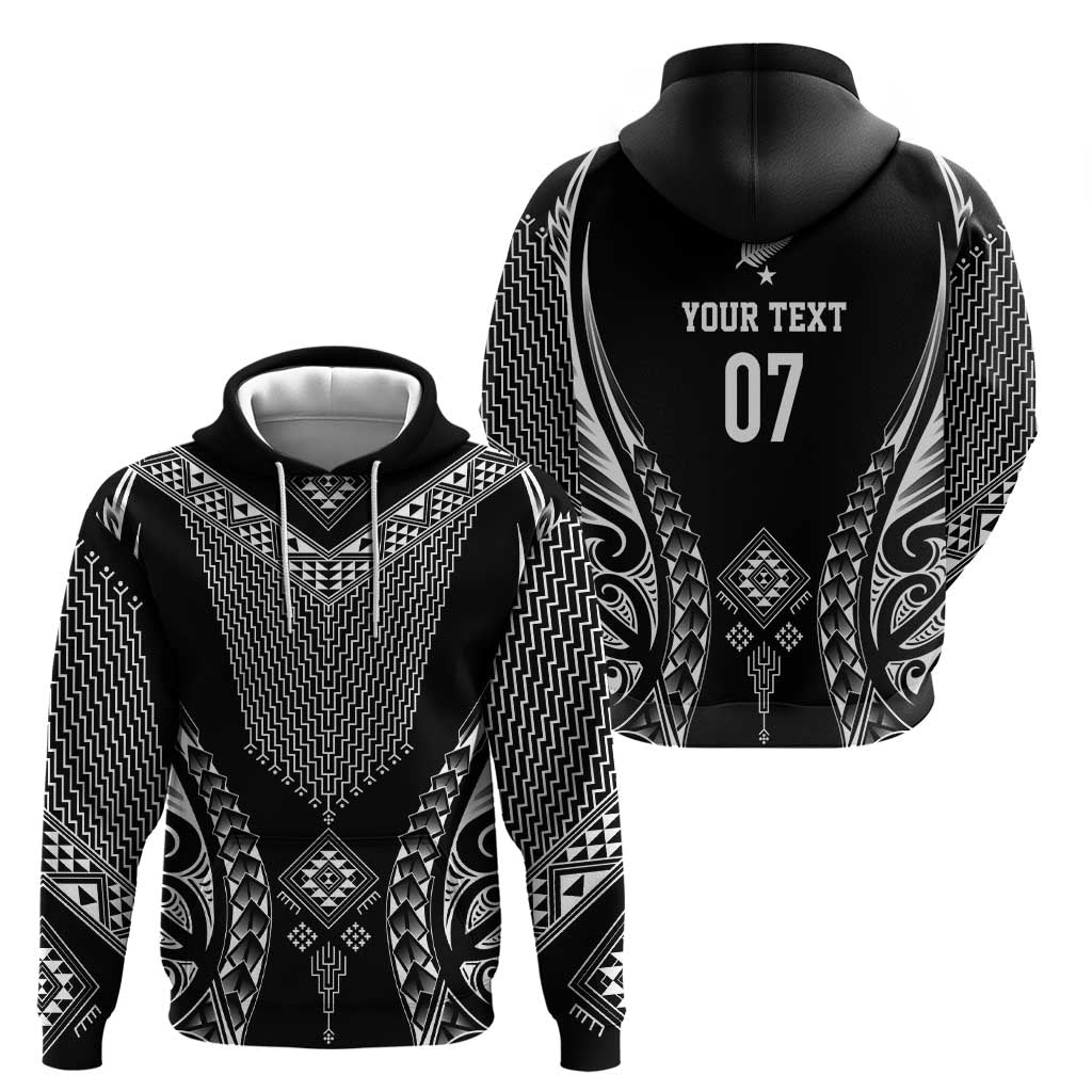 2025 Rugby Championship New Zealand Custom Hoodie Poutama Motifs - Polynesian Pride