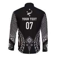 2025 Rugby Championship New Zealand Custom Long Sleeve Button Shirt Poutama Motifs - Polynesian Pride
