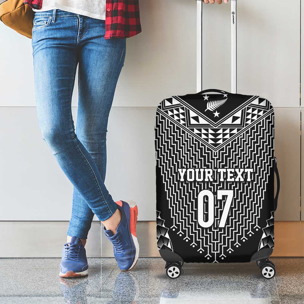 2025 Rugby Championship New Zealand Custom Luggage Cover Poutama Motifs - Polynesian Pride