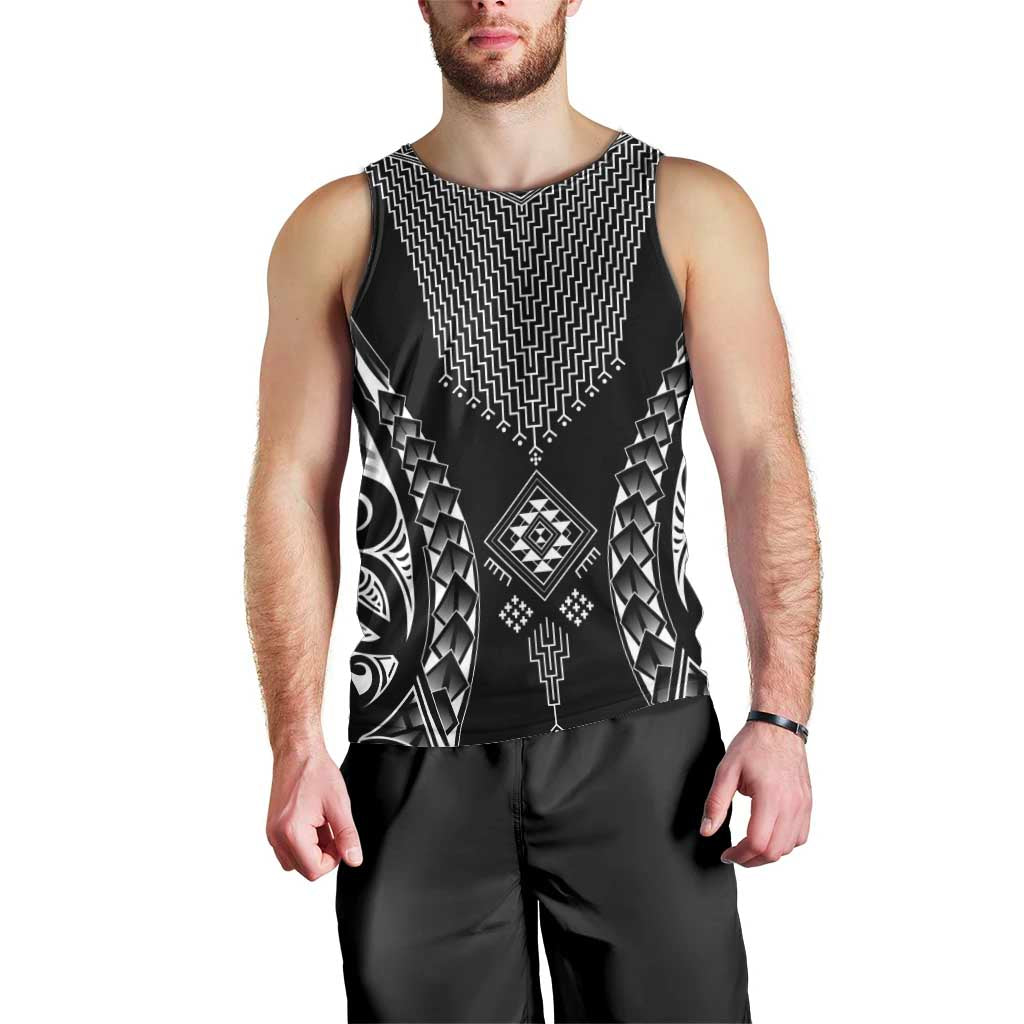 2025 Rugby Championship New Zealand Custom Men Tank Top Poutama Motifs - Polynesian Pride