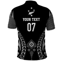 2025 Rugby Championship New Zealand Custom Polo Shirt Poutama Motifs - Polynesian Pride