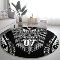 2025 Rugby Championship New Zealand Custom Round Carpet Poutama Motifs - Polynesian Pride