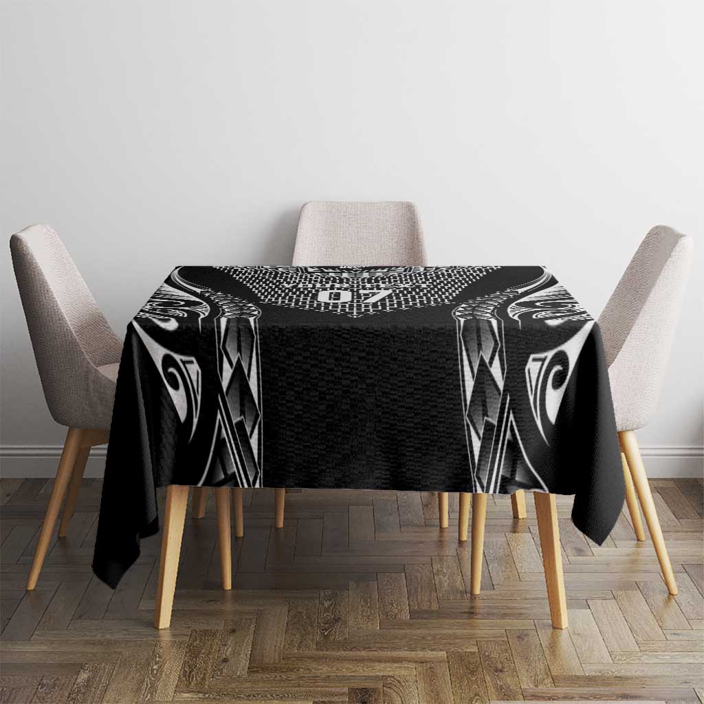 2025 Rugby Championship New Zealand Custom Tablecloth Poutama Motifs - Polynesian Pride