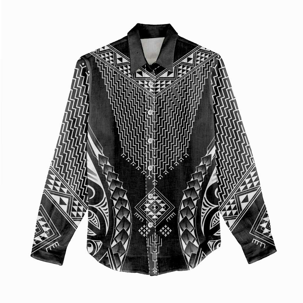 2025 Rugby Championship New Zealand Custom Women Casual Shirt Poutama Motifs - Polynesian Pride