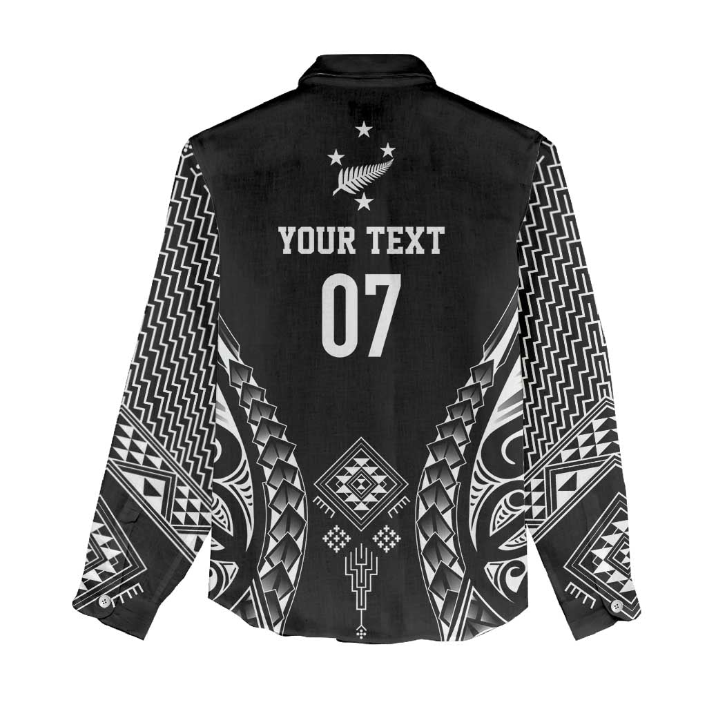 2025 Rugby Championship New Zealand Custom Women Casual Shirt Poutama Motifs - Polynesian Pride