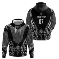 2025 Rugby Championship New Zealand Custom Zip Hoodie Poutama Motifs - Polynesian Pride