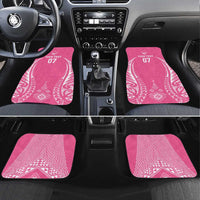 2025 Rugby Championship New Zealand Custom Car Mats Poutama Motifs - Pink Out - Polynesian Pride