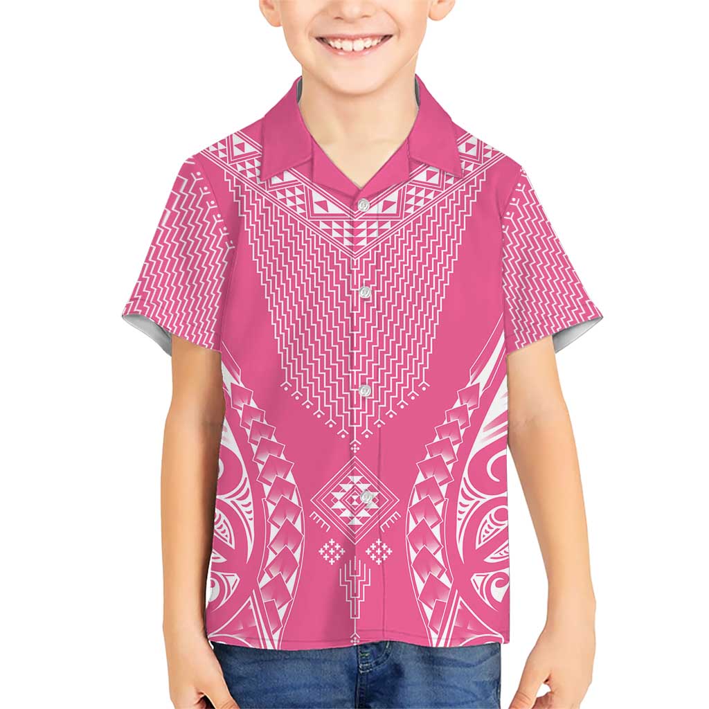 2025 Rugby Championship New Zealand Custom Hawaiian Shirt Poutama Motifs - Pink Out - Polynesian Pride