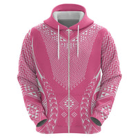 2025 Rugby Championship New Zealand Custom Hoodie Poutama Motifs - Pink Out - Polynesian Pride