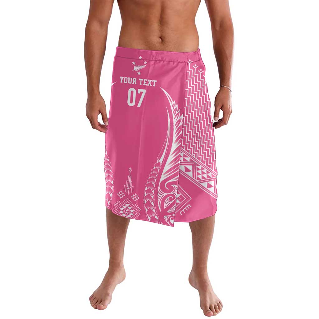 2025 Rugby Championship New Zealand Custom Lavalava Poutama Motifs - Pink Out - Polynesian Pride
