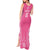 2025 Rugby Championship New Zealand Custom Tank Maxi Dress Poutama Motifs - Pink Out - Polynesian Pride