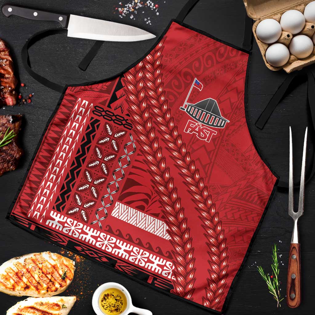 Samoa FAST Siapo Apron Tatau-Ulafala Vines LT7 Red - Polynesian Pride