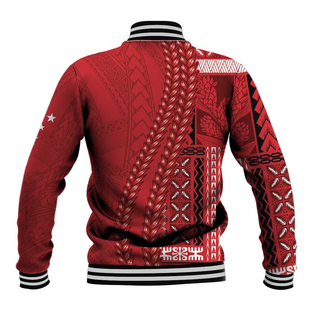 Samoa FAST Siapo Baseball Jacket Tatau-Ulafala Vines LT7 - Polynesian Pride