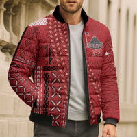 Samoa FAST Siapo Bomber Puffer Jacket Tatau-Ulafala Vines LT7 - Polynesian Pride