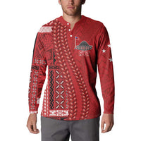 Samoa FAST Siapo Button Sweatshirt Tatau-Ulafala Vines LT7 - Polynesian Pride
