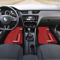 Samoa FAST Siapo Car Mats Tatau-Ulafala Vines LT7 Set 2pcs - Front Red - Polynesian Pride