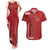 Samoa FAST Siapo Couples Matching Tank Maxi Dress and Hawaiian Shirt Tatau-Ulafala Vines - Polynesian Pride