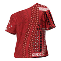 Samoa FAST Siapo Cross Shoulder Shirt Tatau-Ulafala Vines LT7 - Polynesian Pride