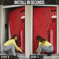 Samoa FAST Siapo Door Cover Tatau-Ulafala Vines LT7 - Polynesian Pride