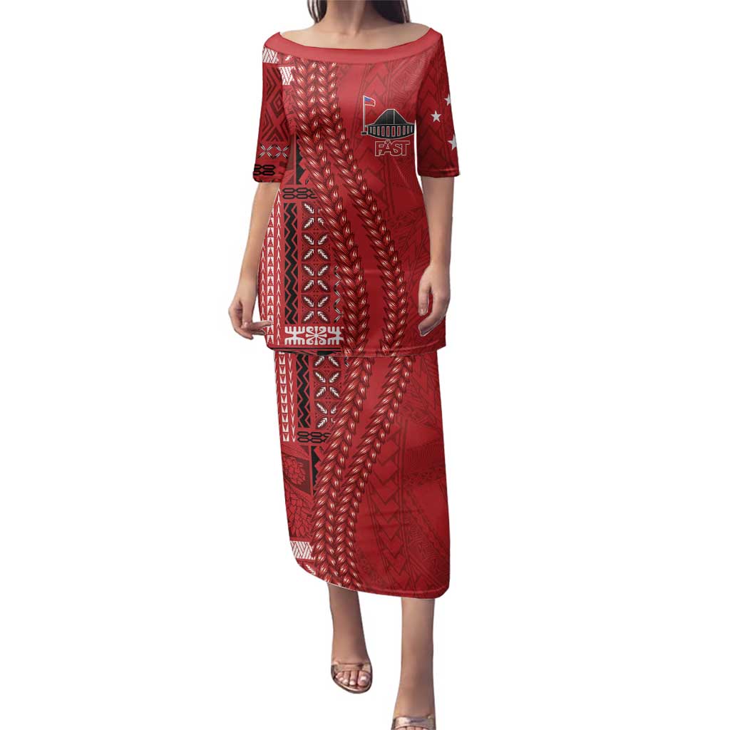 Samoa FAST Siapo Family Matching Puletasi and Hawaiian Shirt Tatau-Ulafala Vines - Polynesian Pride