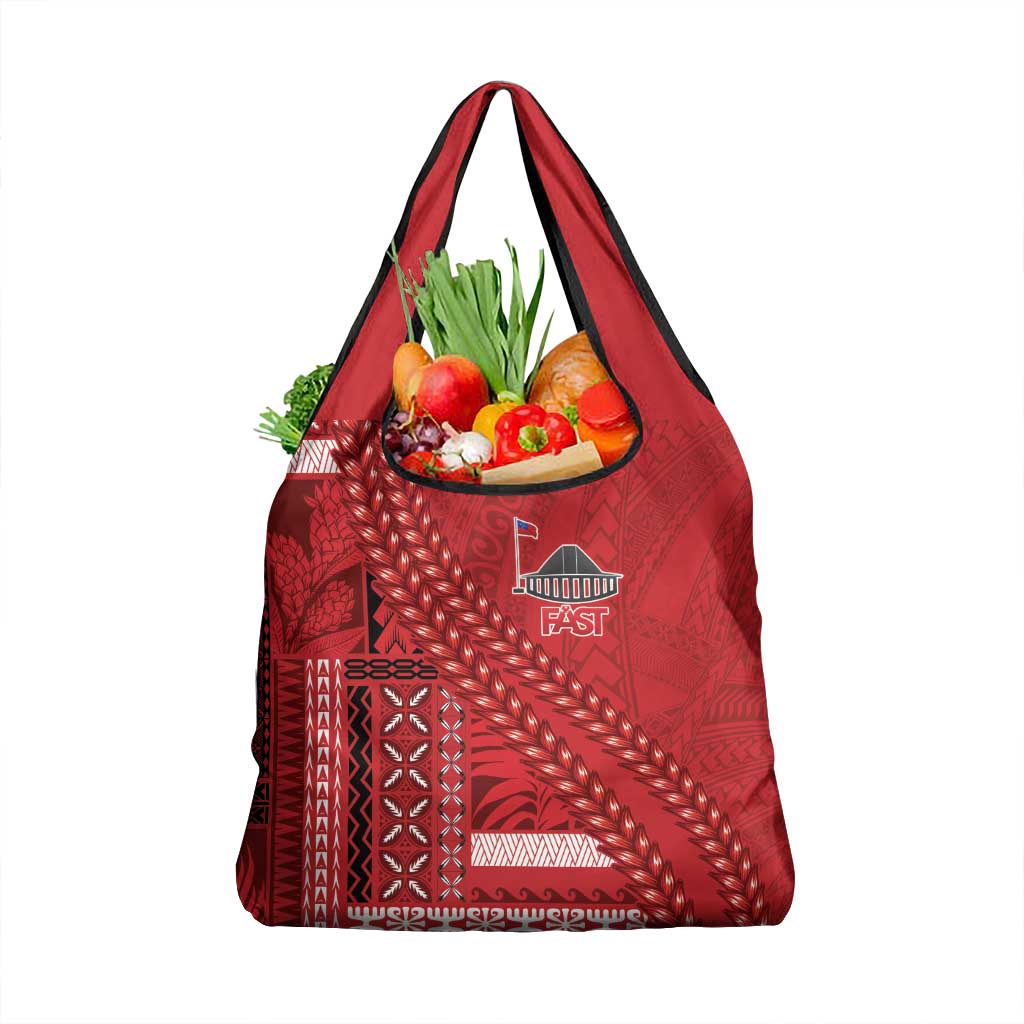 Samoa FAST Siapo Grocery Bag Tatau-Ulafala Vines LT7 1-pack One Size Red - Polynesian Pride