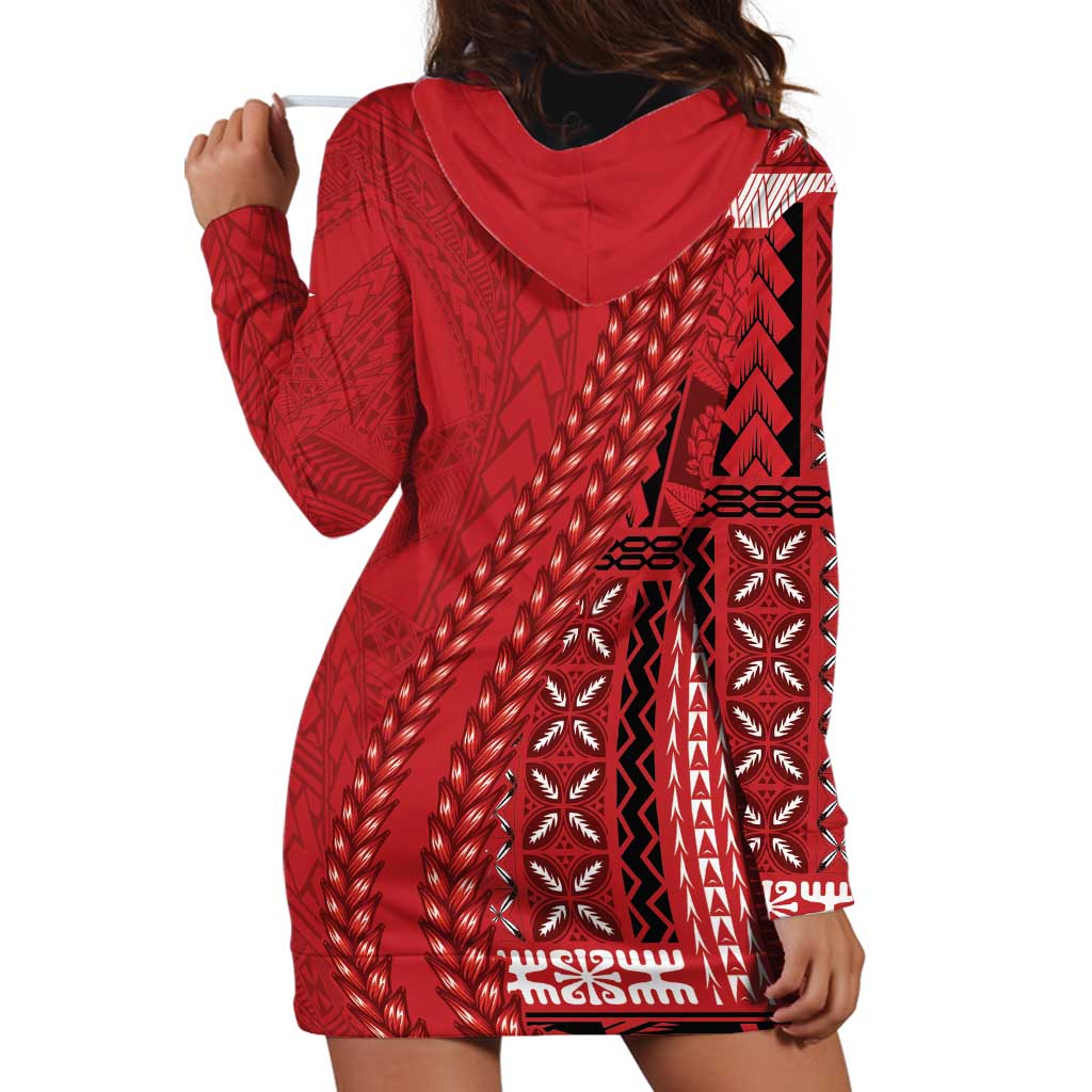 Samoa FAST Siapo Hoodie Dress Tatau-Ulafala Vines - Polynesian Pride
