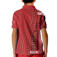Samoa FAST Siapo Kid Polo Shirt Tatau-Ulafala Vines - Polynesian Pride