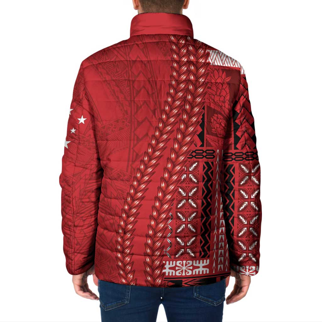 Samoa FAST Siapo Padded Jacket Tatau-Ulafala Vines LT7 - Polynesian Pride