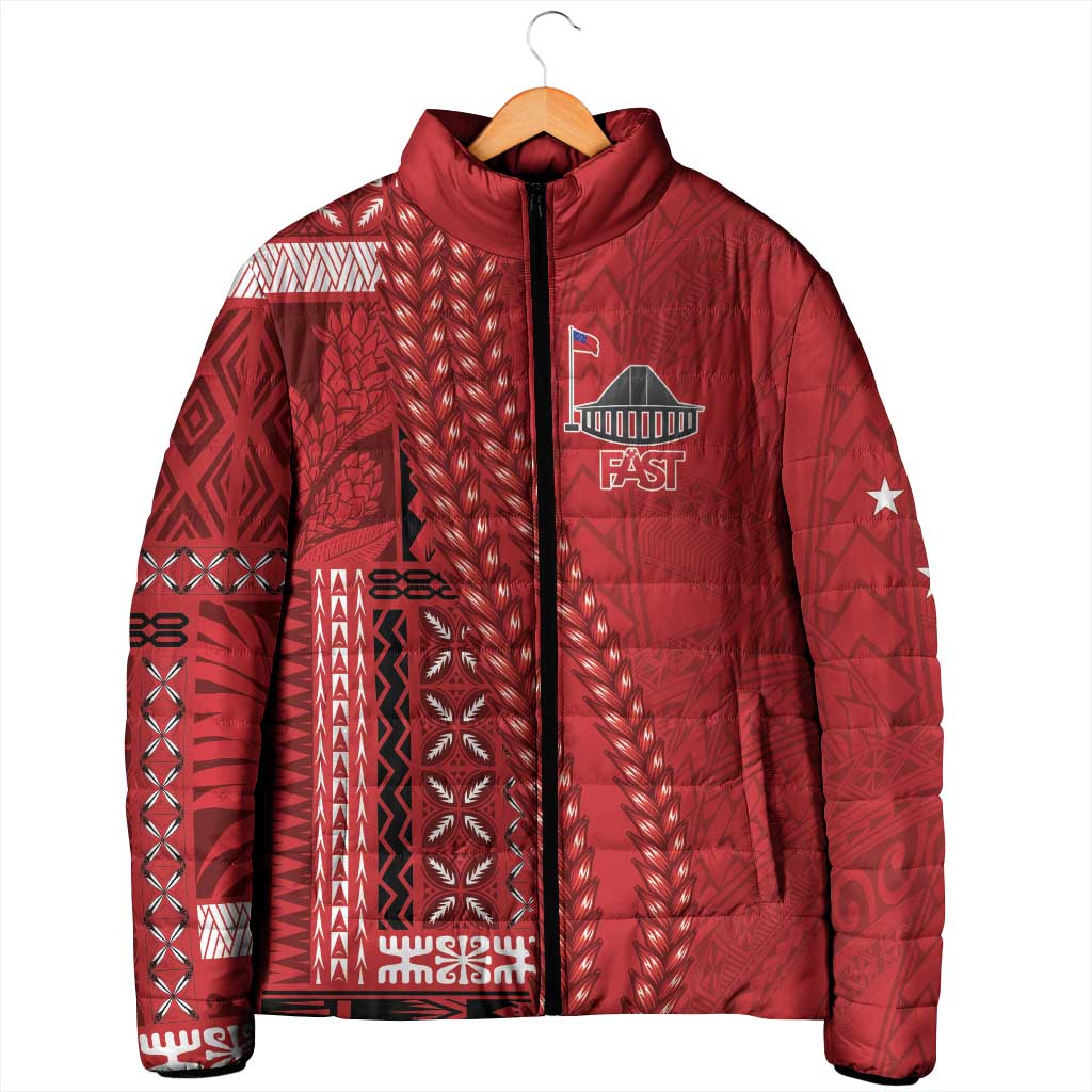 Samoa FAST Siapo Padded Jacket Tatau-Ulafala Vines LT7 - Polynesian Pride