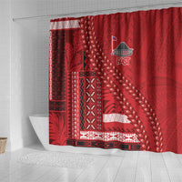 Samoa FAST Siapo Shower Curtain Tatau-Ulafala Vines - Polynesian Pride