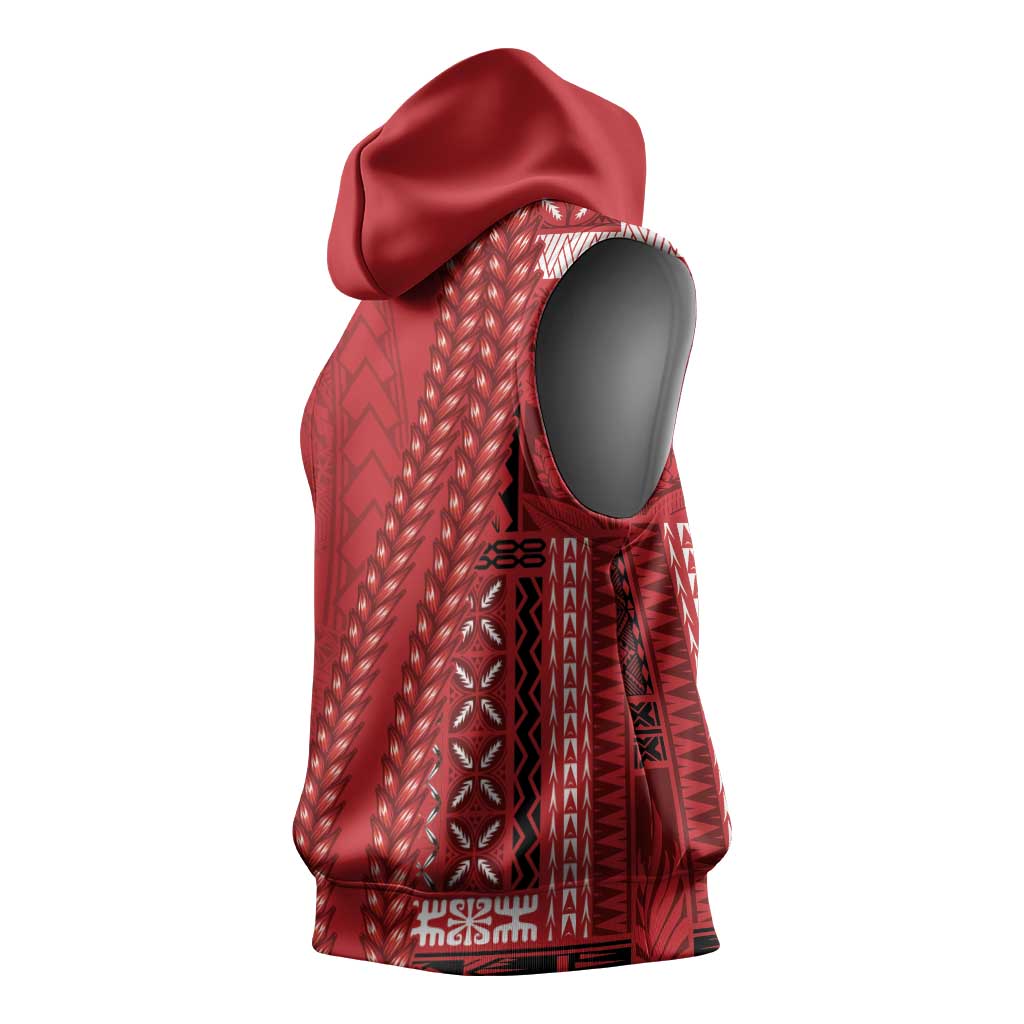 Samoa FAST Siapo Sleeveless Hoodie Tatau-Ulafala Vines LT7 - Polynesian Pride