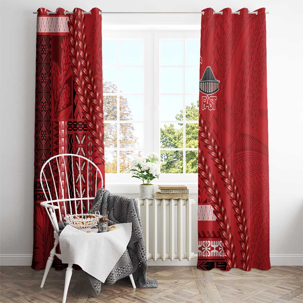 Samoa FAST Siapo Window Curtain Tatau-Ulafala Vines - Polynesian Pride