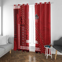 Samoa FAST Siapo Window Curtain Tatau-Ulafala Vines - Polynesian Pride