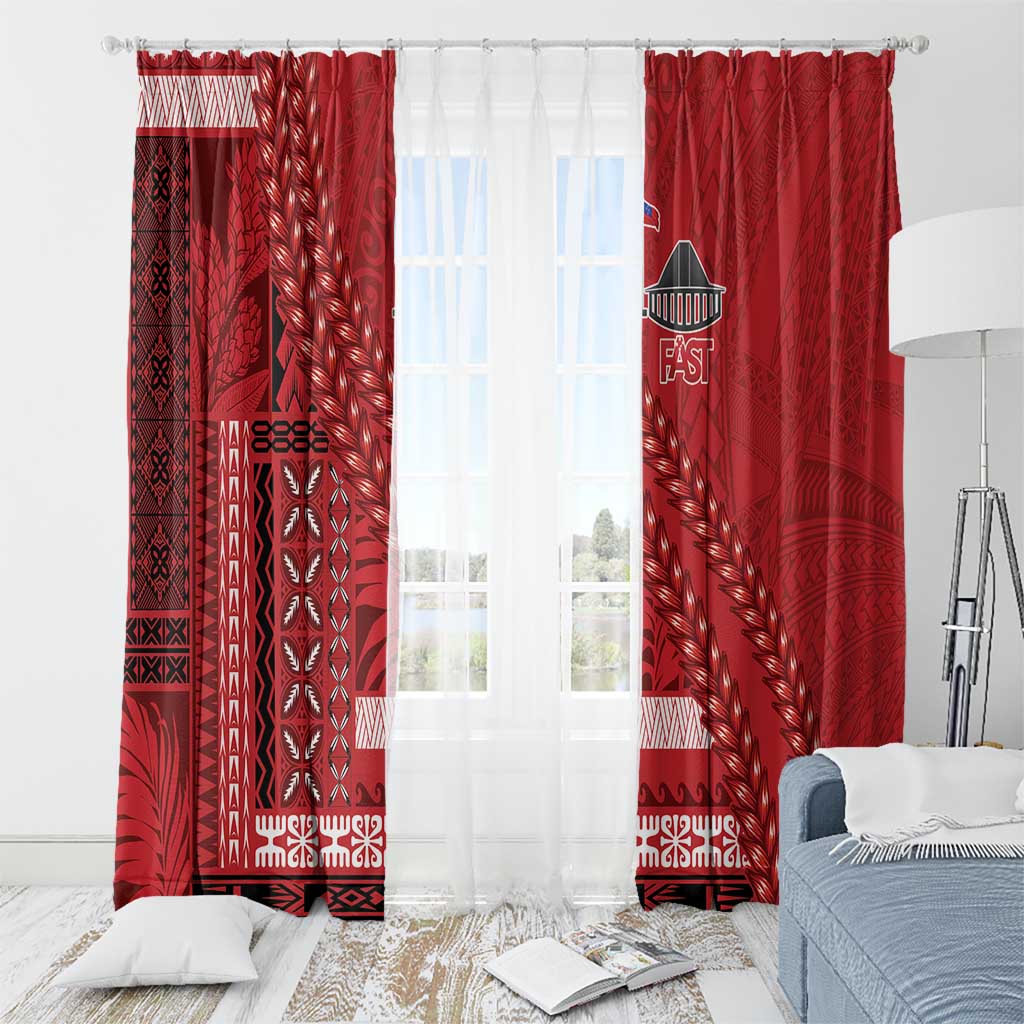 Samoa FAST Siapo Window Curtain Tatau-Ulafala Vines - Polynesian Pride