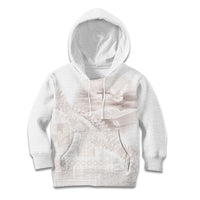 Samoa Lotu Tamaiti White Prayers Kid Hoodie Floral Mamanu Siapo LT7 Hoodie White - Polynesian Pride