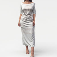 Samoa Lotu Tamaiti White Prayers Puletasi Floral Mamanu Siapo LT7 Long Dress White - Polynesian Pride