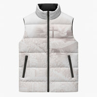 Samoa Lotu Tamaiti White Prayers Sleeveless Puffer Jacket Floral Mamanu Siapo LT7 Unisex White - Polynesian Pride