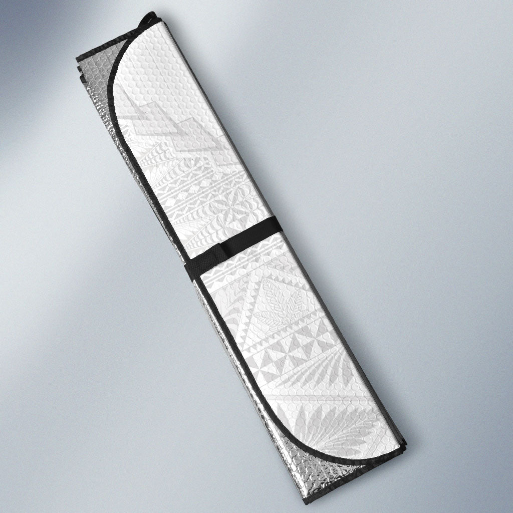 Tonga White Sunday Fakame Auto Sun Shade Tokelaufeletoa Kupesi LT7 - Polynesian Pride