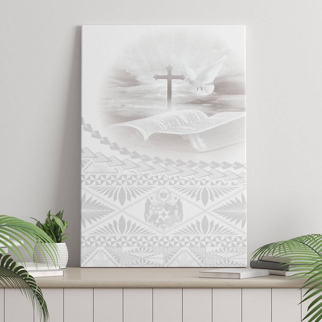 Tonga White Sunday Fakame Canvas Wall Art Tokelaufeletoa Kupesi LT7 - Polynesian Pride