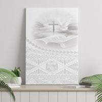 Tonga White Sunday Fakame Canvas Wall Art Tokelaufeletoa Kupesi LT7 - Polynesian Pride