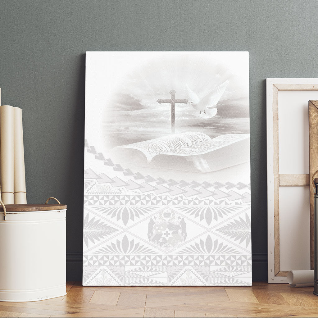 Tonga White Sunday Fakame Canvas Wall Art Tokelaufeletoa Kupesi LT7 - Polynesian Pride