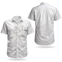 Tonga White Sunday Fakame Couples Matching Long Sleeve Bodycon Dress and Hawaiian Shirt Tokelaufeletoa Kupesi LT7 - Polynesian Pride