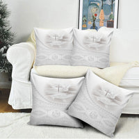 Tonga White Sunday Fakame Pillow Cover Tokelaufeletoa Kupesi LT7 - Polynesian Pride