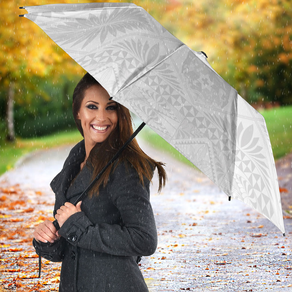 Tonga White Sunday Fakame Umbrella Tokelaufeletoa Kupesi LT7 - Polynesian Pride