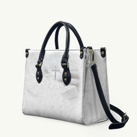 Niue White Sunday Tapu Fanau Leather Bag Fiti Pua Mix Hiapo Tapa LT7 White - Polynesian Pride